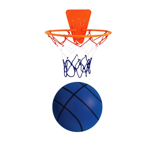 Silent Basketball | Leiser Basketball Indoor | Größe 7 Leises Basketball-Dribbling für den Innenbereich | Bouncing Mute Ball Indoor | Unbeschichteter Trainingsschaumball mit hoher Dichte mit Korb von TONGFENG