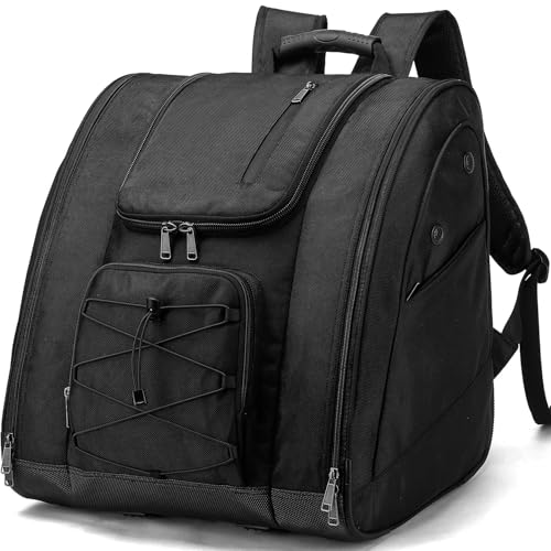 TONRUYN Skischuhtasche mit Helmfach und Rucksackgurten, 50L Skirucksack Skischuh Rucksack für Herren Damen, wasserdichte Stiefeltasche für Snowboardstiefel, Handschuhe, Goggle, Schwarz TONRUYN Skischuhtasche mit Helmfach und Rucksackgurten, 50L Skirucksack Skischuh Rucksack für Herren Damen, wasserdichte Stiefeltasche für Snowboardstiefel, Handschuhe, Goggle, Schwarz von TONRUYN