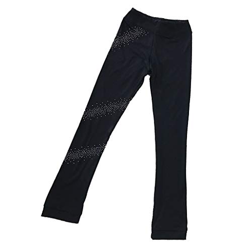 T TOOYFUL Schlittschuhhose Eiskunstlauf Trainingshose Leggings Schwarz - mit Kristall, 160cm T TOOYFUL Schlittschuhhose Eiskunstlauf Trainingshose Leggings Schwarz - mit Kristall, 160cm von T TOOYFUL
