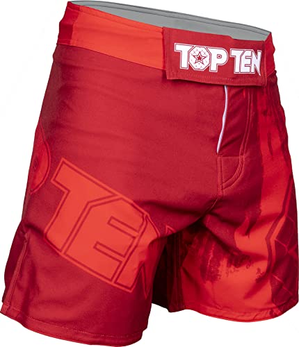 MMA-Shorts „Power Ink“ - rot, Gr. M von TOP TEN MMA