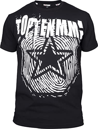 TOP TEN MMA T-Shirt „Fingerprint“ - schwarz, Gr. XL von TOP TEN MMA