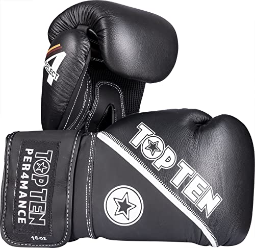 TOP TEN Boxhandschuhe „4Select“ aus Leder - schwarz, 14 oz TOP TEN Boxhandschuhe „4Select“ aus Leder - schwarz, 14 oz von TOP TEN