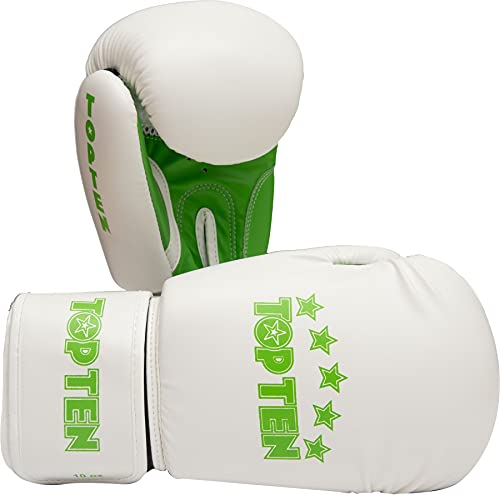 Boxhandschuhe „R2M 2016“ - 10 oz, Weiss-Gruen von TOP TEN