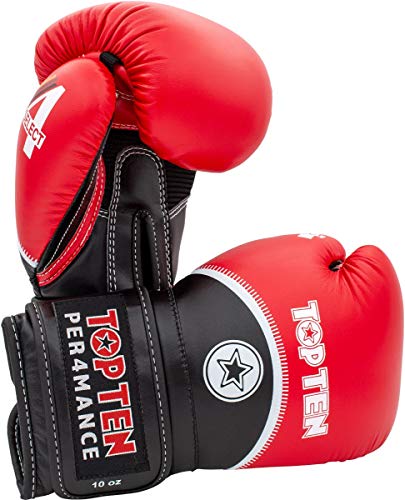 TOP TEN Boxhandschuhe „4Select“ - rot-schwarz, 10 oz TOP TEN Boxhandschuhe „4Select“ - rot-schwarz, 10 oz von TOP TEN