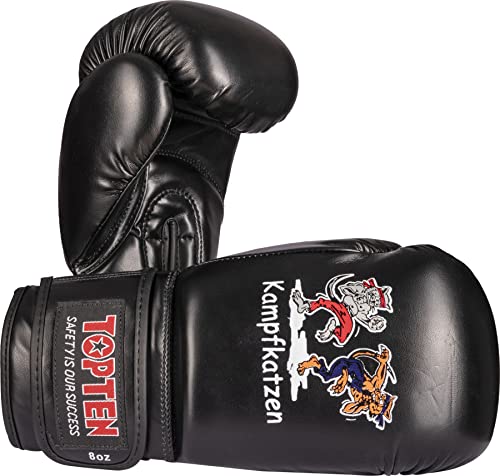 TOP TEN Boxhandschuhe „Kampfkatzen“ - 8 oz, schwarz TOP TEN Boxhandschuhe „Kampfkatzen“ - 8 oz, schwarz von TOP TEN