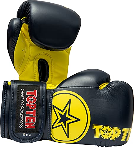 TOP TEN Boxhandschuhe „Kids“ - blau-gelb, 8 oz von TOP TEN