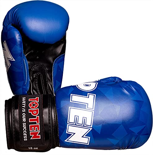 TOP TEN Boxhandschuhe „Prism“ - Standard, blau, 10 oz von TOP TEN