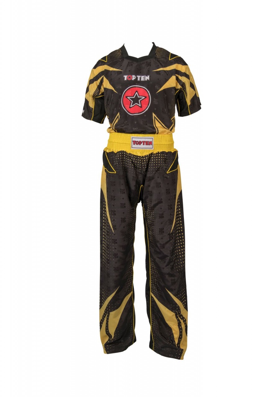 Top Ten Kickbox Uniform Future - Schwarz-Gelb Top Ten Kickbox Uniform Future - Schwarz-Gelb von TOP TEN