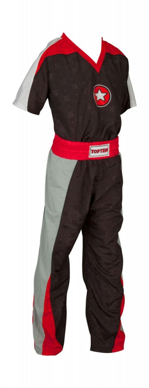 Top Ten Kickbox Uniform Star Schwarz-Rot Top Ten Kickbox Uniform Star Schwarz-Rot von TOP TEN