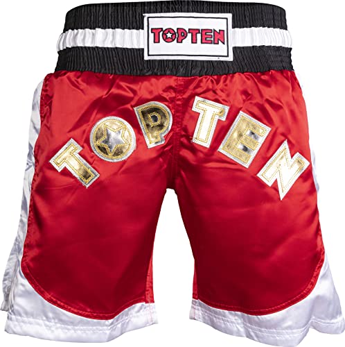 TOP TEN Kickbox-Shorts „Kick Light“ - Gr. L = 180 cm, rot-Weiss TOP TEN Kickbox-Shorts „Kick Light“ - Gr. L = 180 cm, rot-Weiss von TOP TEN