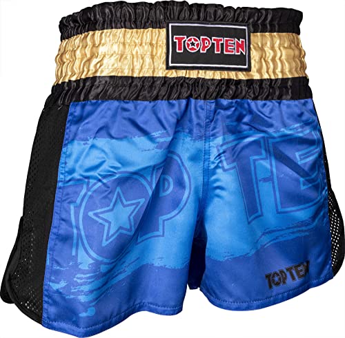 TOP TEN Kickbox-Shorts „Power Ink“ - blau-Gold, Gr. XL TOP TEN Kickbox-Shorts „Power Ink“ - blau-Gold, Gr. XL von TOP TEN