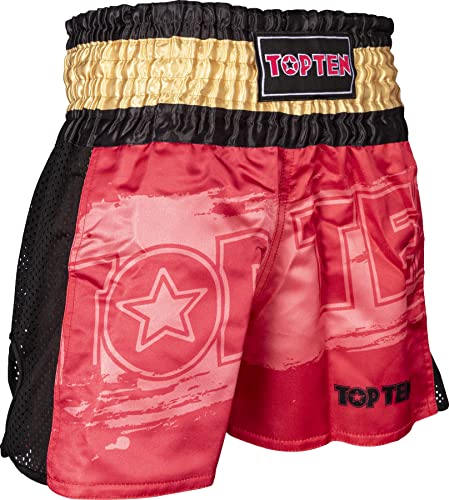 TOP TEN Kickbox-Shorts „Power Ink“ - rot-Gold, Gr. XL TOP TEN Kickbox-Shorts „Power Ink“ - rot-Gold, Gr. XL von TOP TEN