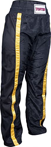 TOP TEN Kickboxhose „Mesh“ - Gr. M = 170 cm, schwarz-Gold von TOP TEN