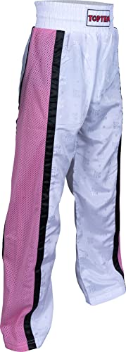 TOP TEN Kickboxhose „Mesh“ - Gr. S = 160 cm, Weiss-pink TOP TEN Kickboxhose „Mesh“ - Gr. S = 160 cm, Weiss-pink von TOP TEN