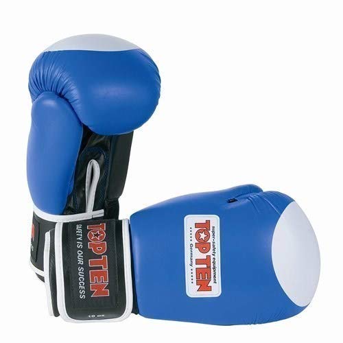 TopTen Boxen Elite Wako Genehmigt Boxhandschuhe (283g) - Blau von TOP TEN