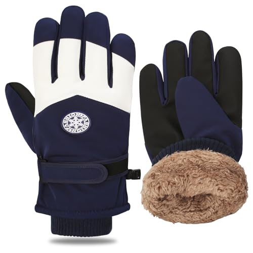 rutschfeste Thermo wasserdichte Skihandschuhe, Kältebeständige Snowboard Handschuhe, Touchscreen Warme Winddichte Winterhandschuhe, Verdickte Fahrradhandschuhe mit Fleecefutter für Wandern Motorrad rutschfeste Thermo wasserdichte Skihandschuhe, Kältebeständige Snowboard Handschuhe, Touchscreen Warme Winddichte Winterhandschuhe, Verdickte Fahrradhandschuhe mit Fleecefutter für Wandern Motorrad von TOPCZY