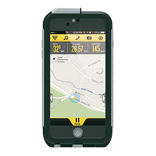 Topeak Fahrt Hülle Weatherproof RideCase für iPhone 6 Plus Smartphonetasche, Black/Grey, 17.7x1.5x9 cm von TOPEAK