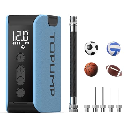 TOPUMP Elektrische Ballpumpe,Tragbare Luftpumpe Aufblas und Abpumpfunktion,Basketball Pumpe mit Manometer(MAX 20PSI),Ballpumpe Fußball für Sportbälle,Auch Basketball,Volleyball,Rugby TOPUMP Elektrische Ballpumpe,Tragbare Luftpumpe Aufblas und Abpumpfunktion,Basketball Pumpe mit Manometer(MAX 20PSI),Ballpumpe Fußball für Sportbälle,Auch Basketball,Volleyball,Rugby von TOPUMP