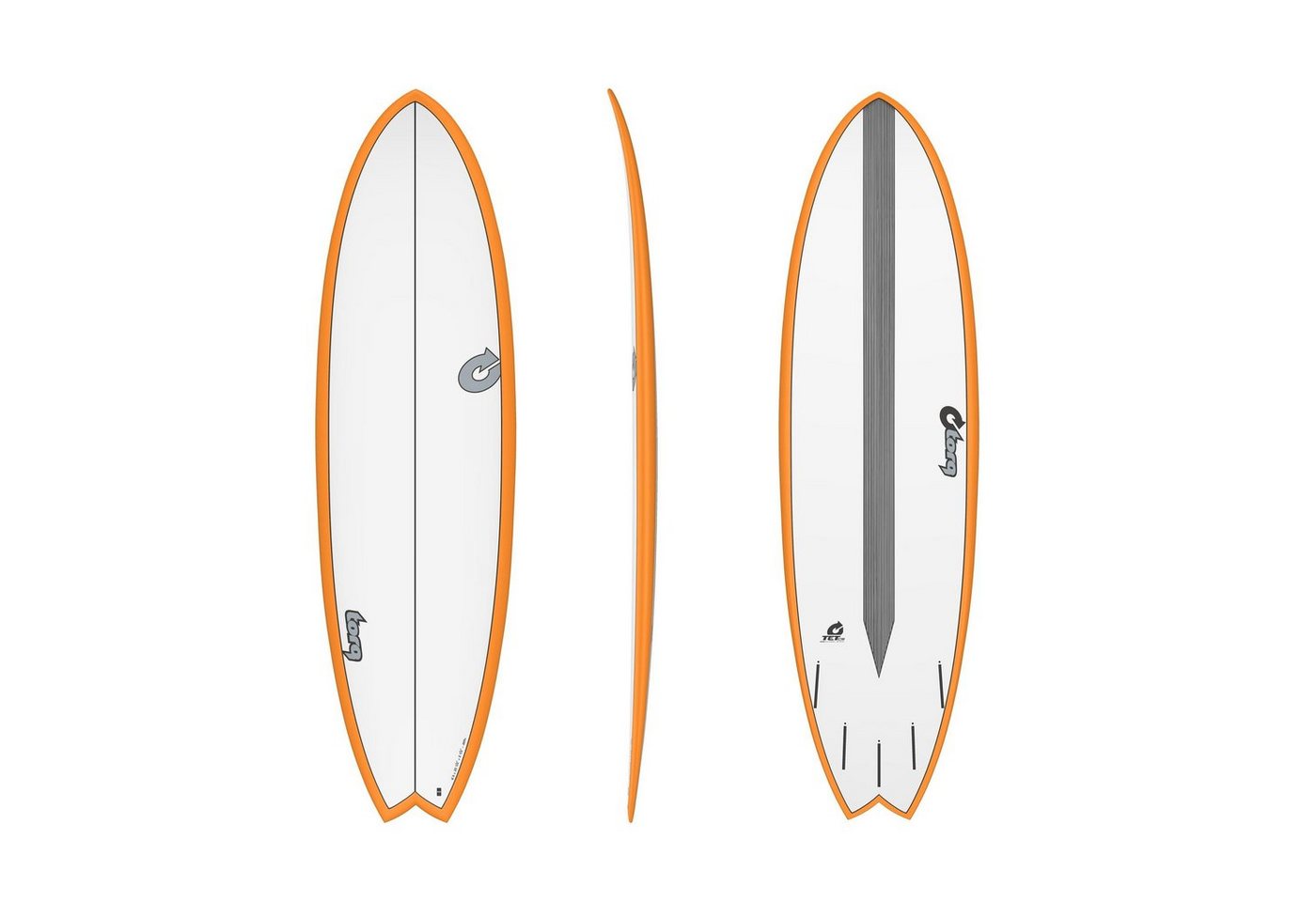 TORQ Wellenreiter Surfboard TORQ Epoxy TET CS 6.3 Fish Carbon Orange, Fish, (Board) von TORQ