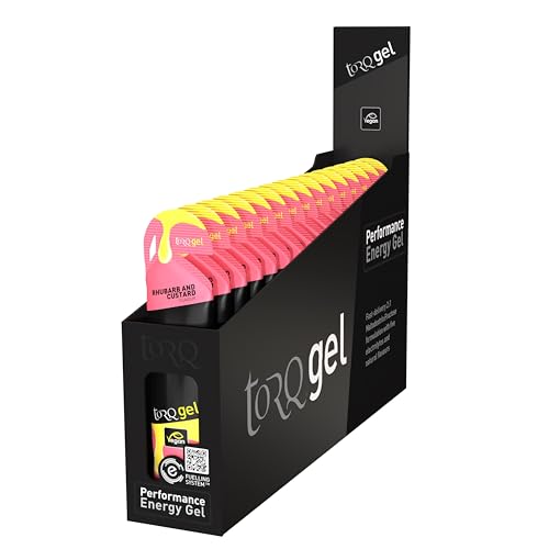 Torq Energy Gel Rhubarb & Custard - Sports, Cycling, Running Gels with 30 g Carbohydrates, Box of 15 Torq Energy Gel Rhubarb & Custard - Sports, Cycling, Running Gels with 30 g Carbohydrates, Box of 15 von TORQ