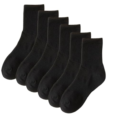 6 Paar Bequeme, Lässige, Atmungsaktive, rutschfeste Wadensocken, Gestreifte Unisex-Baumwollsocken (One-Size,6pc-A) von TOTDYIKH