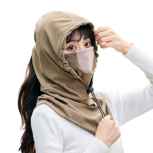 Kälteschutzmaske Für Radfahrer, Fahrrad-Halswärmer, Windabweisende Winter-Gesichtsmaske (One-Size,Khaki) von TOTDYIKH