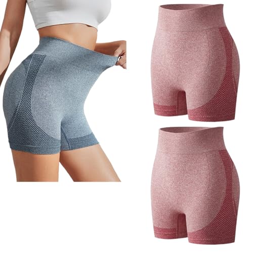 TOTDYIKH Mikrovibrationsmassagemodul Ice Silk lon Fiber Repair Shaping Shorts, Baicloud Ionic Shapewear (2 Stück) (Medium,2pc-B) von TOTDYIKH