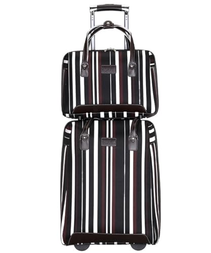 TOTIKI Koffer 2-teiliges Koffer-Gepäckset Aus Oxford-Stoff, Boarding-Koffer Mit Rollen, Leicht Rollkoffer (Color : G, Size : 20in) von TOTIKI