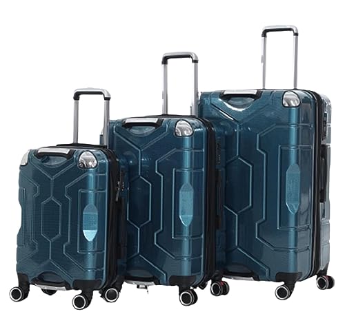TOTIKI Koffer 3-teiliges Gepäckset, Großraumkoffer, Handgepäck, TSA-Zollkoffer Rollkoffer (Color : Blue, Size : 20+24+28in) von TOTIKI