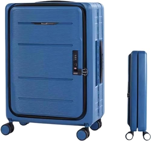 TOTIKI Koffer Faltbare Koffer, Verstellbarer Trolley, Handgepäck, Vorne Offen, Universalrad Rollkoffer (Color : G, Size : 24 in) von TOTIKI