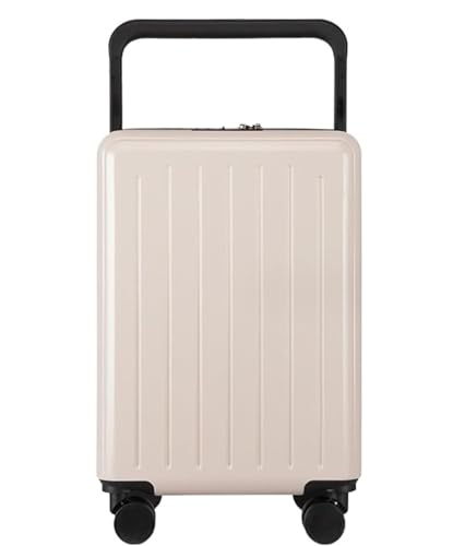 TOTIKI Koffer Leichter Koffer Mit Sicherheits-Zahlenschloss, Koffer, Gepäck, Aufgegebenes Gepäck Rollkoffer (Color : White, Size : 24 in) von TOTIKI