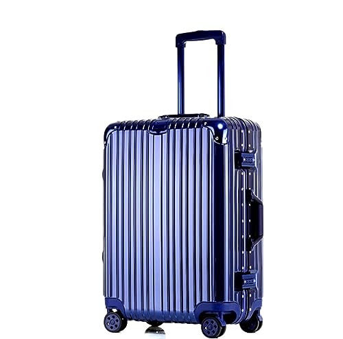 TOTIKI Koffer Reisegepäck-Koffer-Spinner Mit Rollen, Hartschalen-Handgepäckkoffer Für Die Reise Rollkoffer (Color : Blue, Size : 26in) von TOTIKI