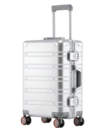 TOTIKI Koffer Silent Light Handgepäck Trolley-Koffer Aus Vollaluminium-Magnesiumlegierung Mit Rollen Rollkoffer (Color : F, Size : 20") von TOTIKI