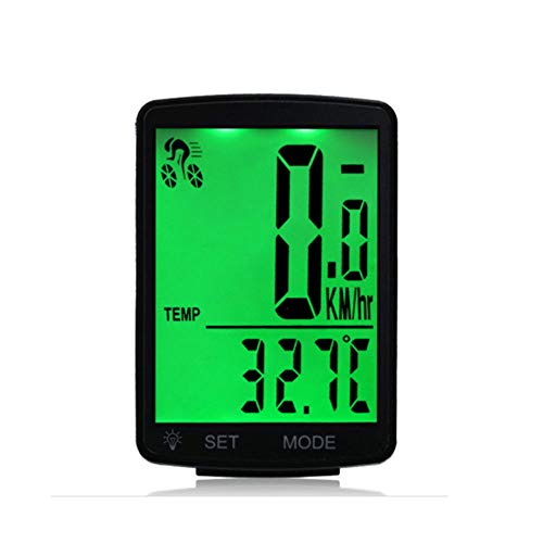 TOTMOX Kabelloser Fahrradcomputer mit grüner LCD-Hintergrundbeleuchtung, Fahrradtacho 20 Multifunktionsfunktionen, echter wasserdichter Fahrrad-Kilometerzähler mit großem 3-Zoll-LCD-Display TOTMOX Kabelloser Fahrradcomputer mit grüner LCD-Hintergrundbeleuchtung, Fahrradtacho 20 Multifunktionsfunktionen, echter wasserdichter Fahrrad-Kilometerzähler mit großem 3-Zoll-LCD-Display von TOTMOX