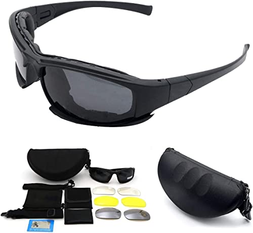 TOTMOX Polarisierte Militär-Sonnenbrille, X7, polarisiert, mit 4 austauschbaren Gläsern, für Sport, Laufen, Radfahren, Skifahren, Angeln, Unisex TOTMOX Polarisierte Militär-Sonnenbrille, X7, polarisiert, mit 4 austauschbaren Gläsern, für Sport, Laufen, Radfahren, Skifahren, Angeln, Unisex von TOTMOX