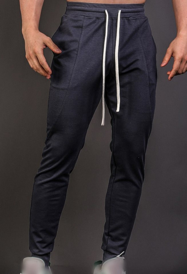 TOTOIN Jogginghose Elastische Jogginghose mit Kordelzug für Frühling und Herbst (Eng anliegende, lässige Outdoor-Laufhose mit mehreren Taschen) von TOTOIN