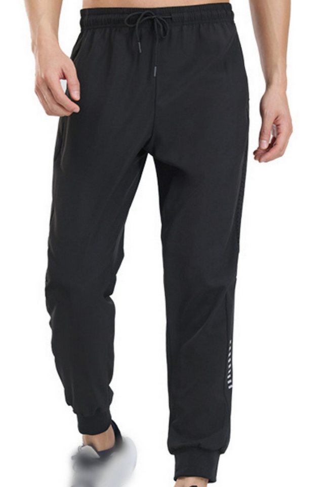 TOTOIN Jogginghose Mesh-Jogginghose mit reflektierendem Logo (Sommer dünne, atmungsaktive, schnell trocknende Leggings-Laufhose) von TOTOIN