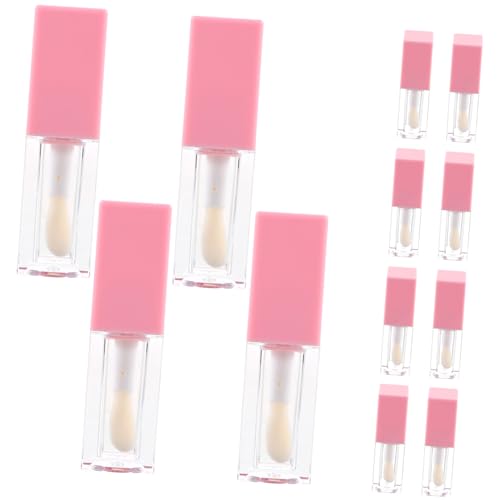 TOVINANNA 5 Sätze Lipgloss-Tube Für Damen Flasche Lipgloss Für Frauen Nachfüllbarer Lippentubus Lipgloss-röhren Lipgloss-Tube Aus Kunststoff Behälter Für Lipgloss Abs Rosa 12 Stück * 5 von TOVINANNA