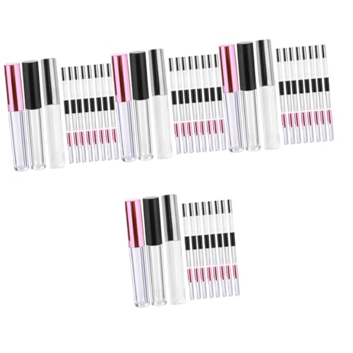 TOVINANNA 5 Sätze Lipgloss Tube Lipgloss Tube Aufpolsternder Lipgloss Lippenstift Balsam Lipgloss Quetschflasche Praller Deckel Lipgloss-röhren Bausatz Fleck Lippencreme Plastik 30 Stück * 5 von TOVINANNA