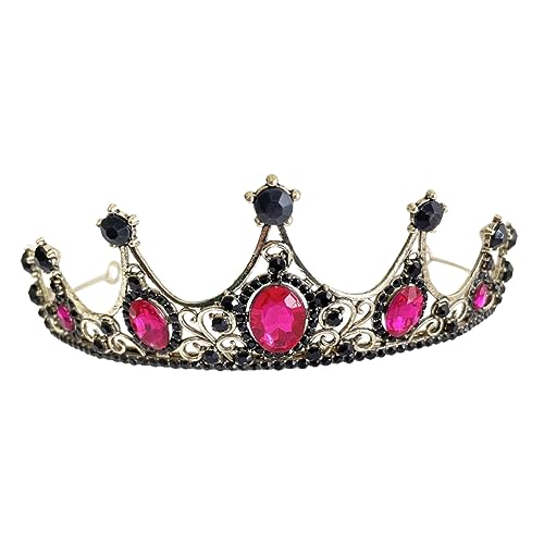 TOVINANNA Kristalldiamantkrone Stolz Dekorationen Gänseblümchen-Stirnband Braut Kopfschmuck birthday crown geburtstagskrone Strasskrone für Mädchen Haarschmuck für die Hochzeit Acryl Rosy von TOVINANNA