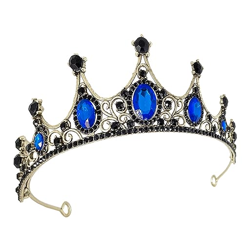 TOVINANNA Kristalldiamantkrone für für freundinnen for girlfriend Hochzeitskrone Braut- Frauen Party Haarschmuck für die Hochzeit Krone Kopfschmuck Zinklegierung Blue von TOVINANNA