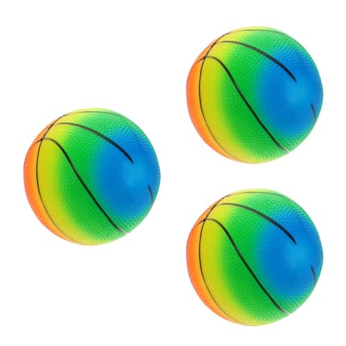 TOYANDONA 3st Regenbogenkugel Bälle Für Kleinkinder Bunter Basketball Trainieren Basketball Mehrfarbiger Basketball Basketball-balljungen Neuheit Bälle Basketbälle Masse Sportball PVC von TOYANDONA