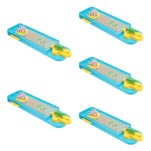 TOYANDONA 5 Sätze Bowling-Tisch Kleines Kegelspiel Frosch Tisch-Shuffleboard Puzzle-Spielzeug Spielsets Für Kleinkinder Im Freien Trampolin Für Kleinkinder Lernspielzeug Abs von TOYANDONA