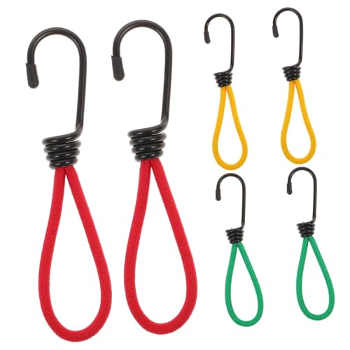 TOYANDONA 6 Stück Elastisches Spannseil Zeltseilspanner Bungee Seilhaken Festbindeband Campingbedarf Elastische Seilschnalle Campingzubehör Emulsion TOYANDONA 6 Stück Elastisches Spannseil Zeltseilspanner Bungee Seilhaken Festbindeband Campingbedarf Elastische Seilschnalle Campingzubehör Emulsion von TOYANDONA