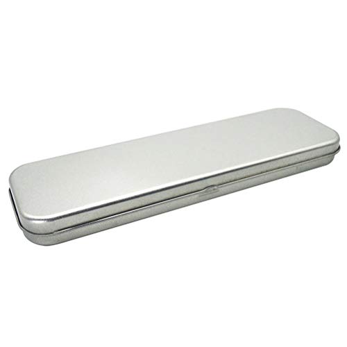 TOYANDONA Federmäppchen Metall Bleistift Box Schreibwaren Fall rechteckige Aufbewahrungskoffer für Studenten (Silber Silver TOYANDONA Federmäppchen Metall Bleistift Box Schreibwaren Fall rechteckige Aufbewahrungskoffer für Studenten (Silber Silver von TOYANDONA