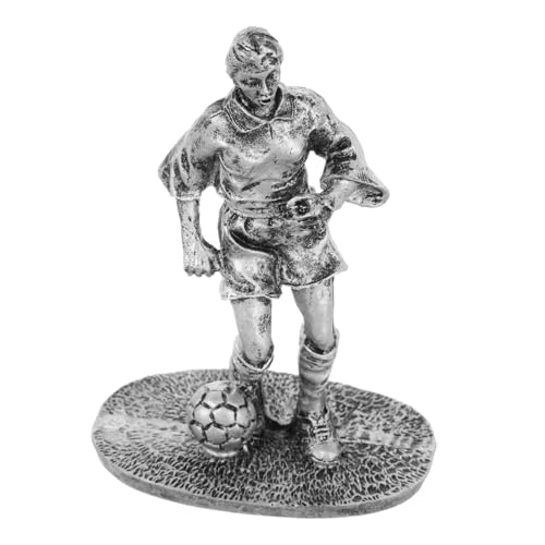 TOYANDONA Fußball-Erinnerungsstücke Spielerstatue aus Kunstharz Desktop-Dekor Dekorative Spielerskulptur Spielerfigur Zarte Spielerskulptur Spieler-Statue Raumspielerstatue Dark Grey von TOYANDONA