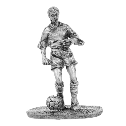 TOYANDONA Fußball-erinnerungsstücke Kleine Spielerstatue Zubehör Für Sandtische Dekorative Statue Raumspielerstatue Büro-Statue-Dekoration Zarte Spielerskulptur Spielerfigur Dark Grey Harz von TOYANDONA