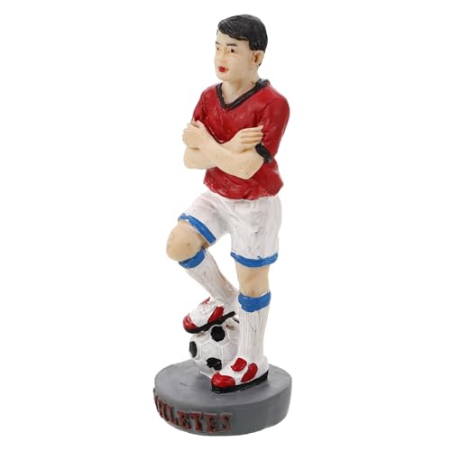 TOYANDONA Fußball-sandkastenspielzeug Dekor Für Sandtisch Heimstatuendekoration Zarte Spielerskulptur Zubehör Für Sandtische Exquisite Spielerskulptur Heimdekoration Dekorative Statue Harz von TOYANDONA