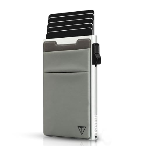 TOYFID Minimalistische Brieftasche-RFID-Schutz-Kartenhalter-Pop up Geldbörse-Schlankes Kreditkartenetui mit Münzfach(1pcs TOYFID Minimalistische Brieftasche-RFID-Schutz-Kartenhalter-Pop up Geldbörse-Schlankes Kreditkartenetui mit Münzfach(1pcs von TOYFID