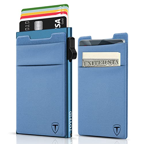 TOYFID Minimalistische Brieftasche-RFID-Schutz-Kartenhalter-Pop up Geldbörse-Schlankes Kreditkartenetui mit Münzfach TOYFID Minimalistische Brieftasche-RFID-Schutz-Kartenhalter-Pop up Geldbörse-Schlankes Kreditkartenetui mit Münzfach von TOYFID